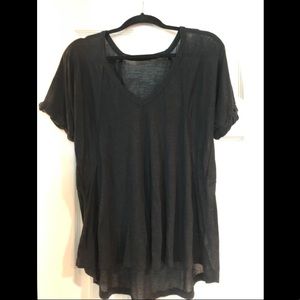 We the Free Black Flowy Shirt from Free People